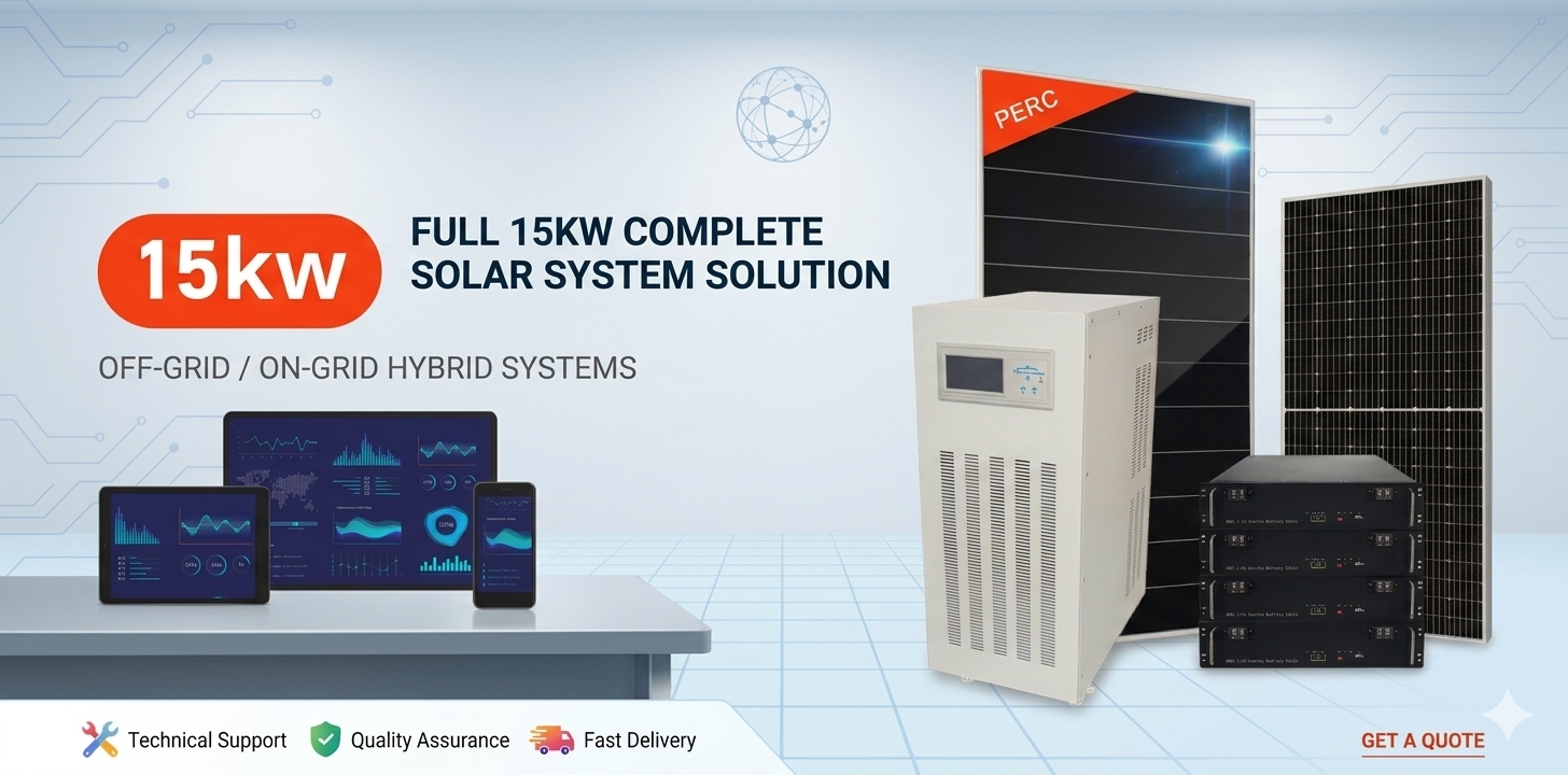 15 kilowatt complete off-grid and on-grid solar system